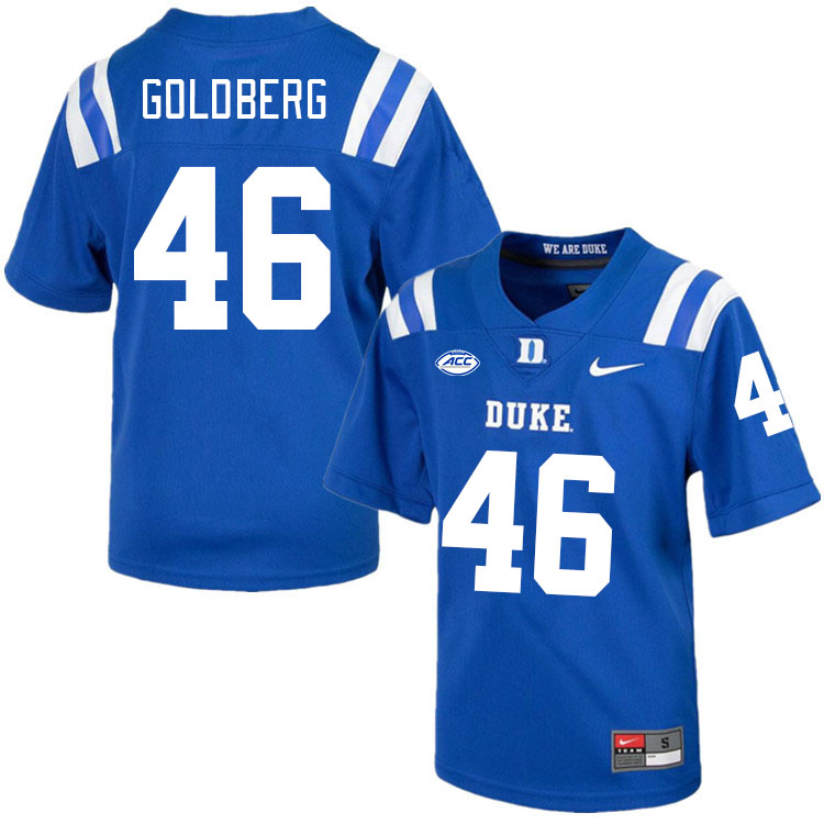 Men #46 Will Goldberg Duke Blue Devils College Football Jerseys Stitched-Royal